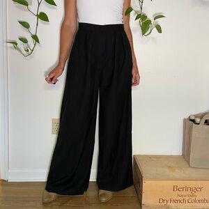 🌹 SOLD 🌹 Oak + Fort Black wide leg palazzo pants size M